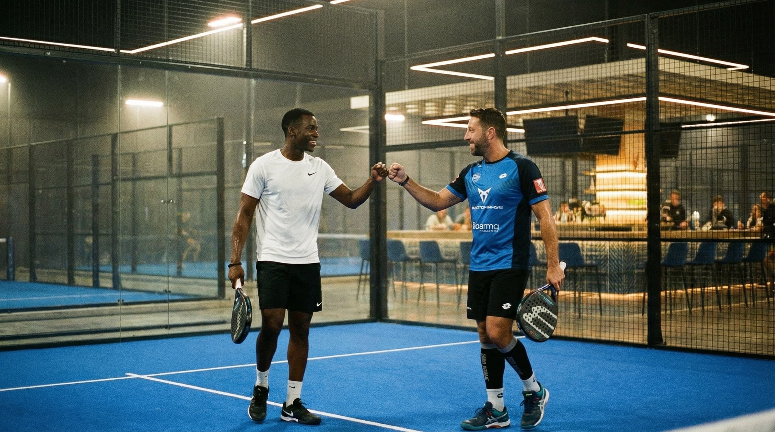 Padel Society club — interior and court view