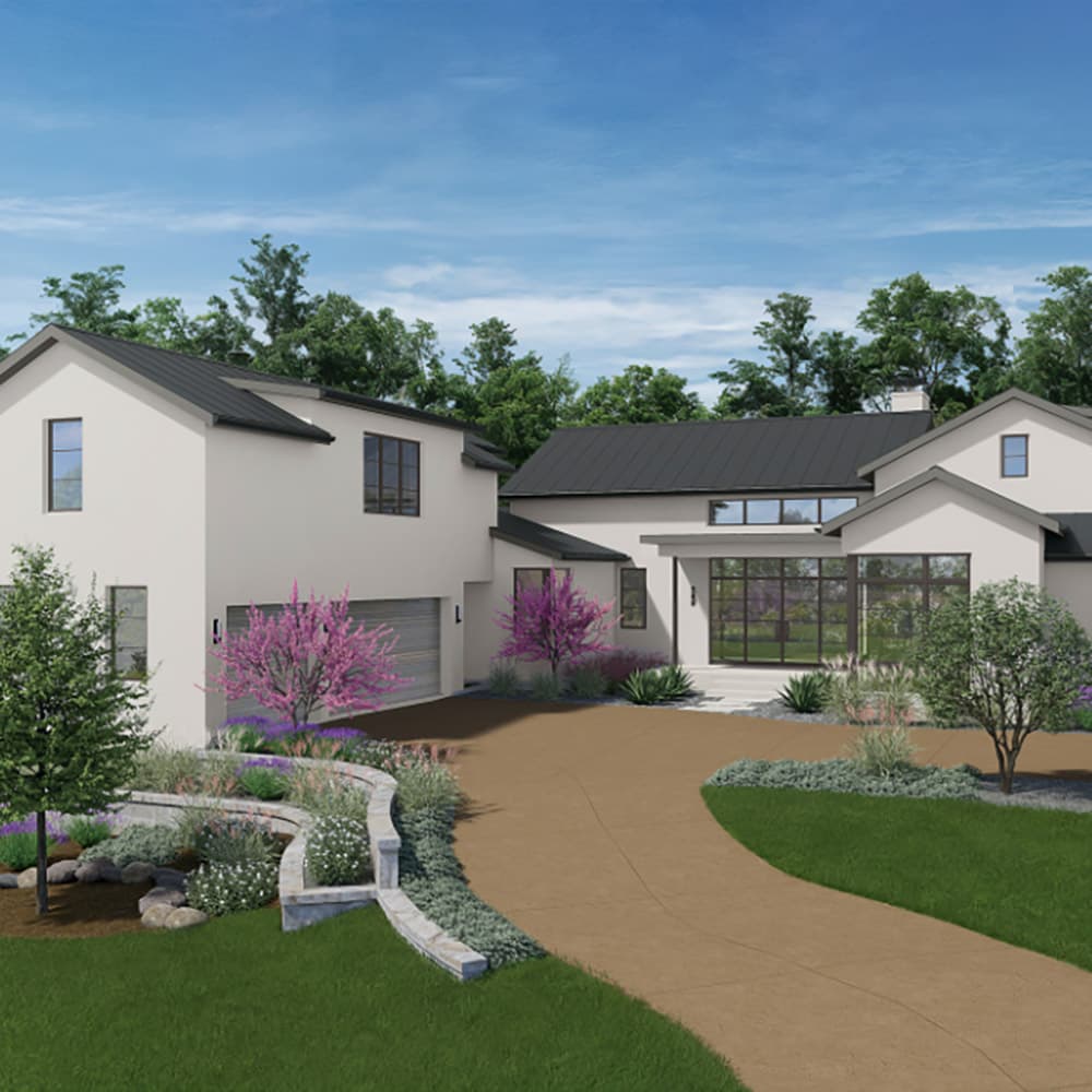 Spanish Oaks — front exterior rendering